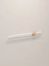 タオルラック 単杆 一層 バスルーム ホワイト 無垢材