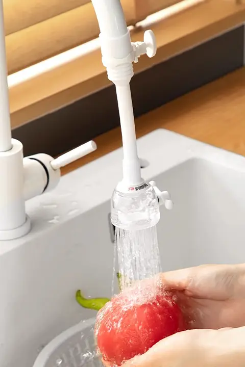 キッチン用水栓延長フィルター【節水機能・飛沫防止】