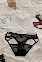 交差デザインのセクシーなハイカット透け感ショーツ【薄手・低腰・トライアングル】（セットアップ対応）