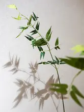 リアルな竹葉デザインのインテリア花瓶【禅スタイル・装飾用】

