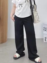 大きいサイズの天絲ストレートデニムパンツ【夏用・薄手・ゆったり・梨型体型対応】