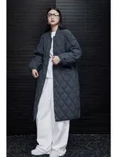 moment 深灰色 中長丈 ウールダウンコート レディース【秋冬用・高級感・オシャレデザイン】