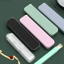 大型携帯用子供用食器収納ボックス【プラスチック製・箸とスプーン収納可】