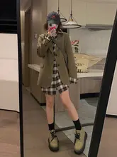 レディース カジュアルジャケット【韓国風・春秋用・テーラードタイプ】（セットアップ対応）