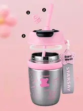 316不锈鋼製ストロー付き可愛いミニボトル【高品質・デザイン性・小容量】