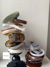 ヴィンテージアクリル幾何学不規則デザイン樹脂ブレスレット【おしゃれで個性的】