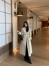 風合いのあるPUレザー防風コート【ゆったりフィット・女性用・冬用】