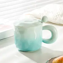 カバーとスプーン付き マグカップ【デザイン性の高い・女性向け・コーヒー用】