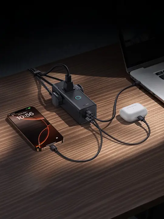 多機能デスクトップ充電ステーション【USB急速充電・複数ポート・省スペース設計】