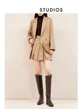 ウール調ジャケット【女性用・小柄専用・プリーツスカート・秋冬向け】（セットアップ対応）