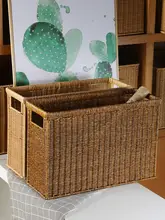 Kens プラスチック製ラタン風収納バスケット【大サイズ・フィットネス用・ヨガマット収納可】