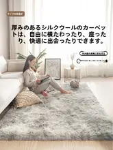 高級感あるマイクロファイバーラグマット【洗濯不要・リビング・寝室用・厚手】