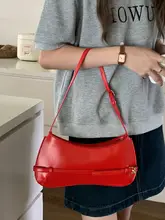 モダンなフランス風ショルダーバッグ【レトロバゲットスタイル・赤・結婚式用】