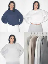 極上の柔らかさのラウンドネックプルオーバーセーター【厚手・多色展開】