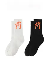 MAOZYWORLD 無地 Mロゴ 中筒コットンソックス【四季用・アウトドア・ユニセックス・カジュアル】