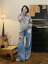 ストロベリープリントチェック柄コットン長袖Tシャツ【レディース・春用】