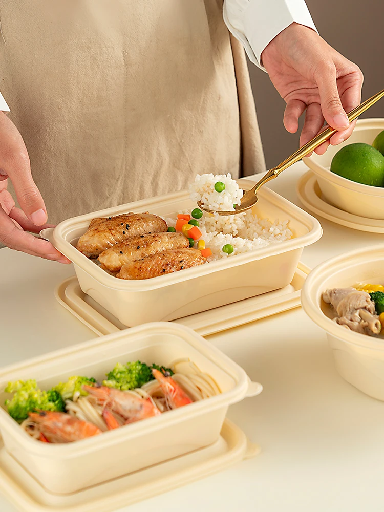 わっぱ弁当箱 レンジ調理に対応する食品グレードコーンスターチ製使い捨て箱の実用性