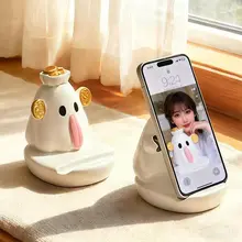 かわいいカートゥーンゴーストスマホスタンド【デスクトップ装飾・クリエイティブデザイン】