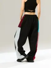 ストリートダンス風 カラーブロックアクティブパンツ【ジャズダンス用・フィット】