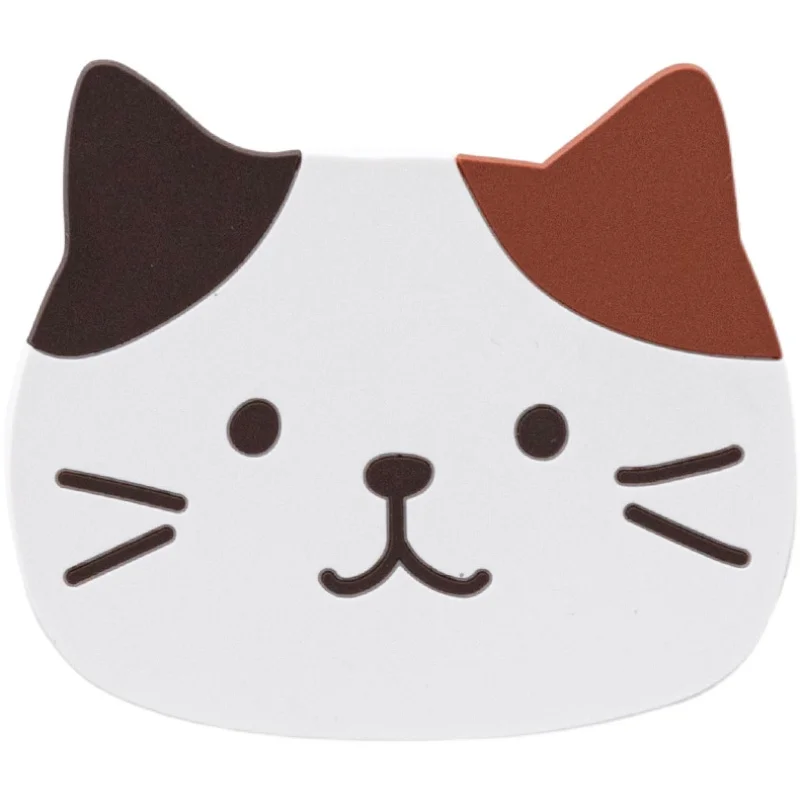 かわいい猫のデザインPVCコースター：一人暮らしのテーブルスペースを彩る実用的なアイテム