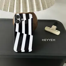不規則ストライプデザインのスマホケース【iPhone16Pro Max用・衝撃吸収・フルカバー】