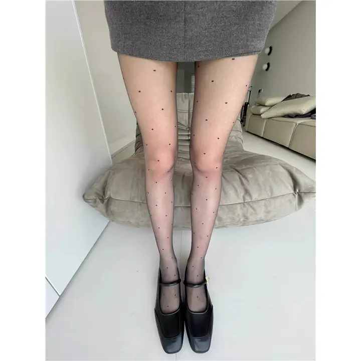 小波点タイツ【雰囲気満点・美脚効果】