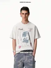 ヴィンテージ風 ダメージプリント Tシャツ【ユニセックス・落ち感のあるデザイン・夏用】