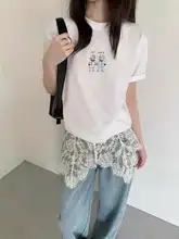 カジュアルなアニメプリントの半袖Tシャツ【女性用・ゆったりシルエット・バランスの良いデザイン】