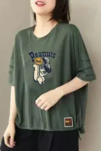 極上の柔らかさ コットン製 レディース 五分袖Tシャツ【ゆったりフィット・夏用】