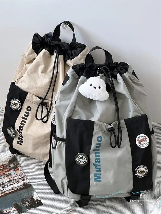 軽量なリュックサック【抽绳デザイン・男女兼用・アウトドア＆旅行用】