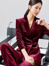 ワインレッドの高級スーツ【ビジネスシーンに最適・洗練されたデザイン】（セットアップ対応）