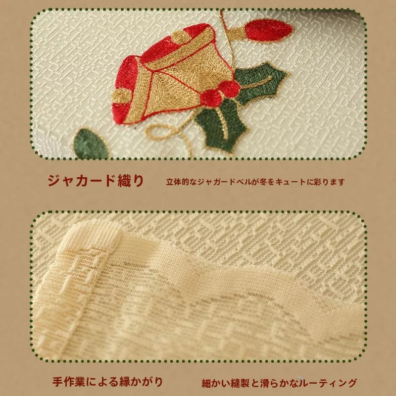クリスマスデザインテーブルクロス：美式風の幸運の鐘パターンで家庭・イベントに最適な装飾