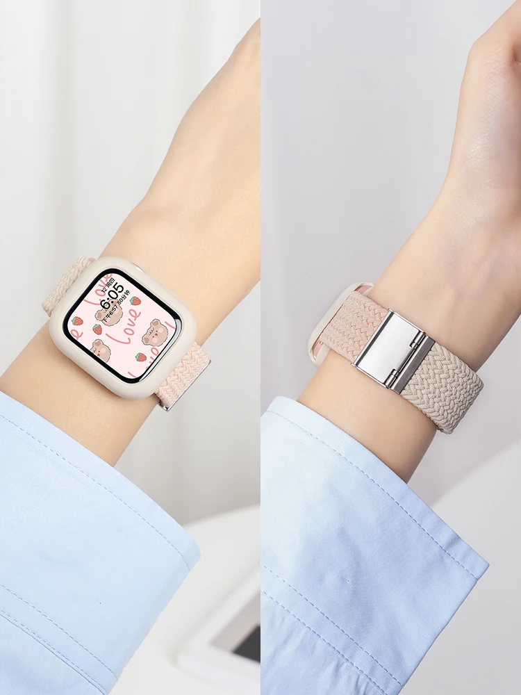 プライムデー Apple Watch バンド：ウィーブデザインのカラフルニット表帯が実用性とデザインを両立