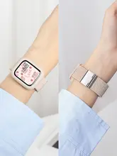 スマートウォッチ バンド ナイロン 編み込み バイカラー 夏用 スポーツ レディース メンズ 上品 キュート 柔らかい 「Apple Watch」