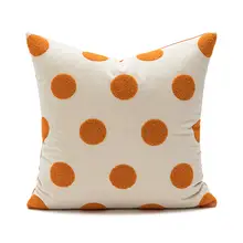 デザインクッションカバー【ベルベット・円形・ハート柄・インテリア用】