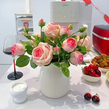 ローズデザインの造花【シンプルなインテリア装飾・リビングやダイニング用】