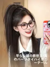 女性用クリップ式エクステンションポニーテール【半分アップ・高い位置・増毛効果・リアルなポニーテール】