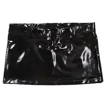 メンズ ブラック 低ウエスト セクシー 弾力フィット 三分丈パンツ【PUレザー・カジュアル】