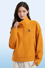 Camel 女性用 防風防水 ハイキングジャケット【ショートタイプ・取り外し可能なインナー付き】