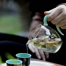 高透過ガラス製公道杯【加熱耐性・分茶器・手持ちハンドル付き・功夫茶具】