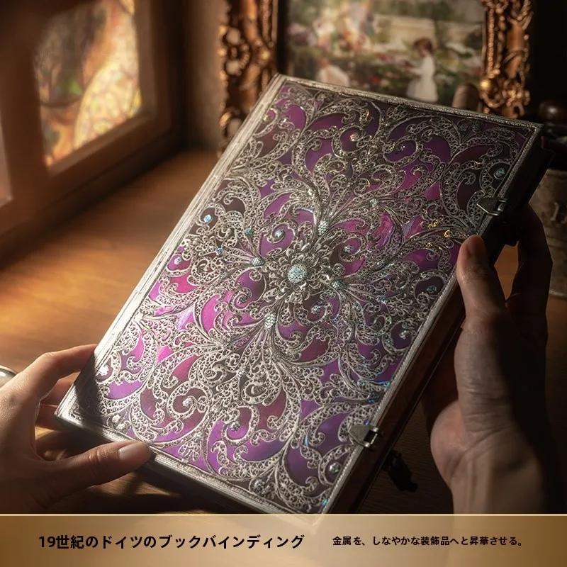 付録付き本とは？レトロデザインのノート【紫黒・古銀の窓花・厚手・高級文具】の実際の価値と使い方