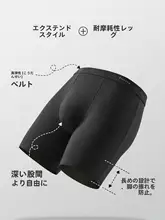 快適な履き心地！ロング丈スポーツショーツ【摩擦防止・コットン・平角タイプ】