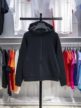 スポーティなフード付きカーディガン【女性用・春夏・ルーズフィット・トレーニング対応】