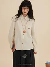 刺繍ストライプ長袖シャツ【ゆったりシルエット・落ち感デザイン】（セットアップ対応）