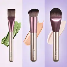 極上の柔らかさの平刷型ファンデーションブラシ【薄型・幅広・マルチ用途】