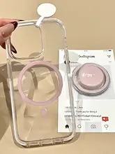 iPhone用 ジェリーケース【透明・マグネットスタンド・シンプルデザイン】