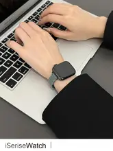 Apple Watch用レザーとデニムの磁気バンド【クリエイティブデザイン・細身・夏用】