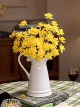 高級感溢れる水仙花の造花アレンジメント【リビング・ダイニング用・インテリア装飾】