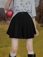 ハイウエストAラインデザインパンツ【フリル付き・ワイドレッグ・フィット】（セットアップ対応）