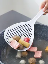 大きなストレーナーキッチン用長柄お玉【餃子・麺取り・油脂付き・多用途】